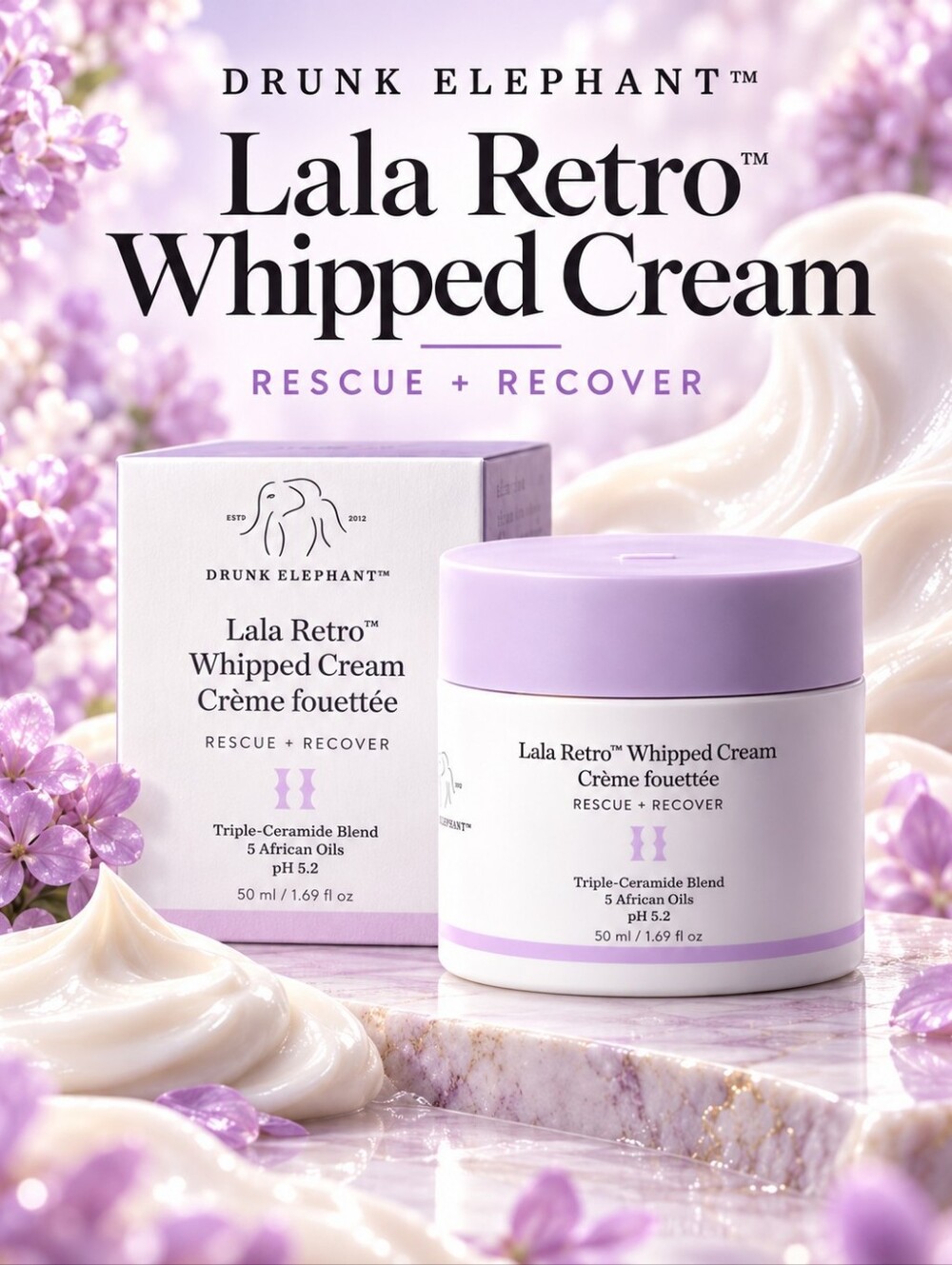 Drunk Elephant Lala Retro Whipped Cream – 50 mL